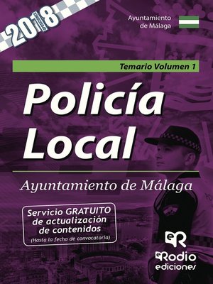 cover image of Policía Local. Ayuntamiento de Málaga. Temario. Volumen 1